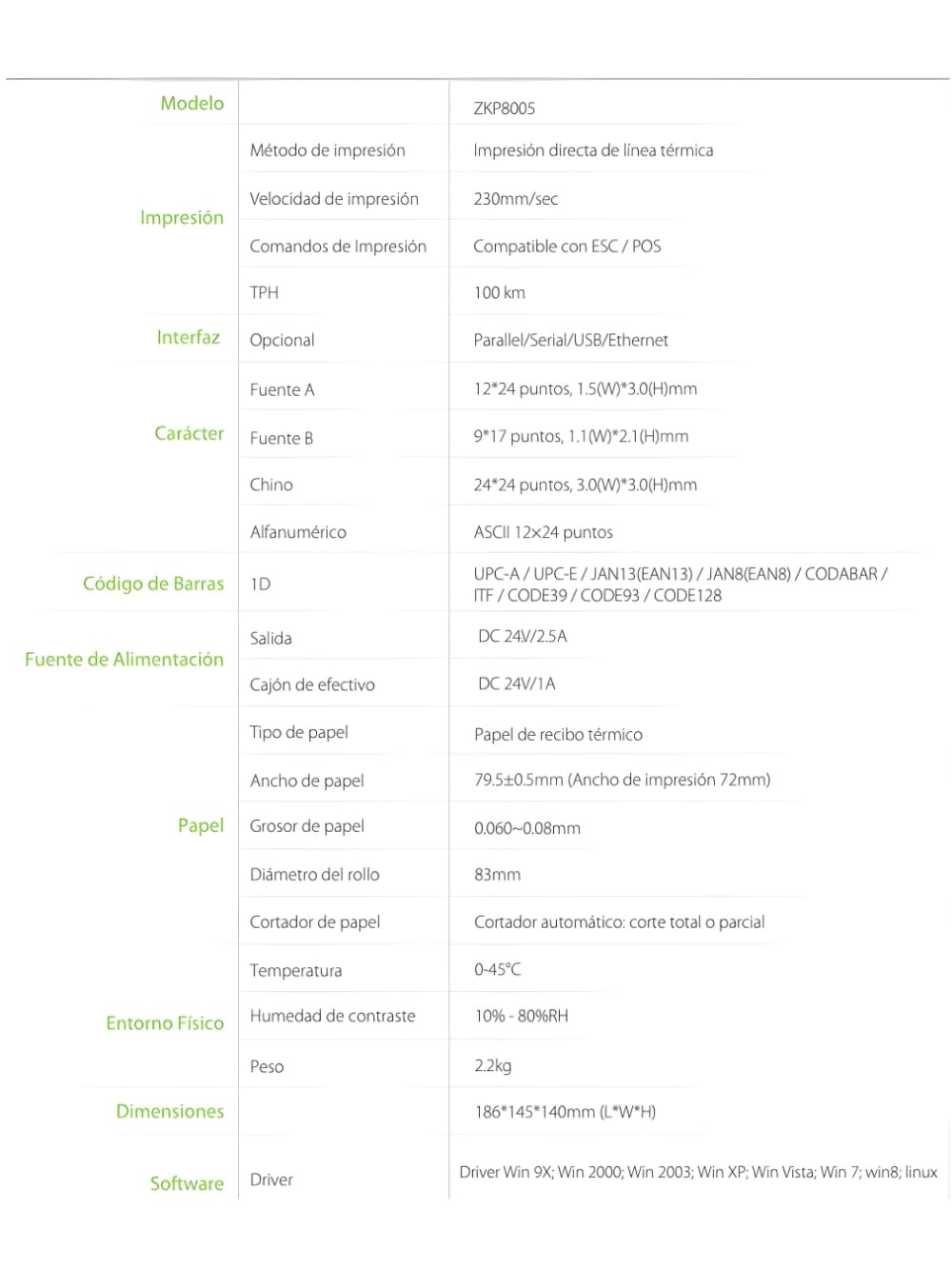 Impresora Térmica de Facturas, Punto de Venta 6 Impresora Térmica de Facturas, Punto de Venta - Imagen 6