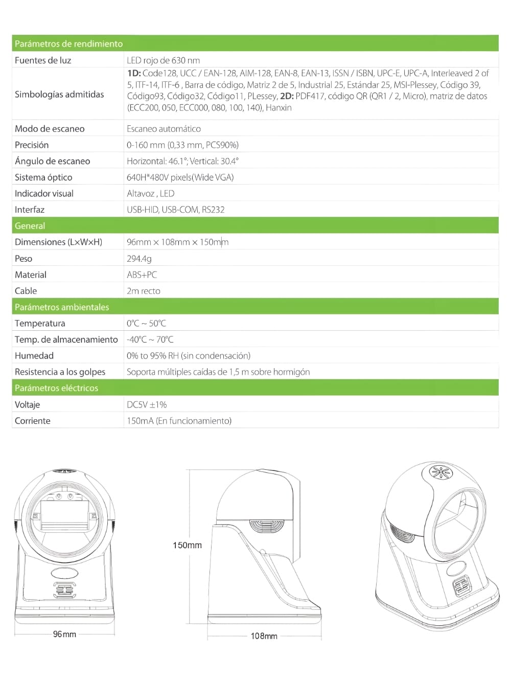 Lector de códigos de barras 2D 2 Lector de códigos de barras 2D - Imagen 2